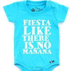 NWOT Turquoise Cinco de Mayo onesie